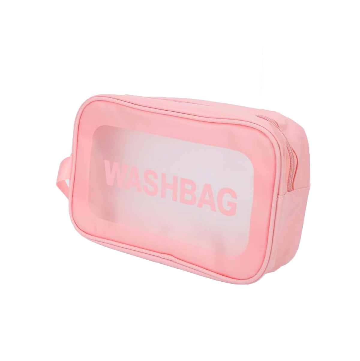 Bolsa de Maquillaje Rosa con Transparencias