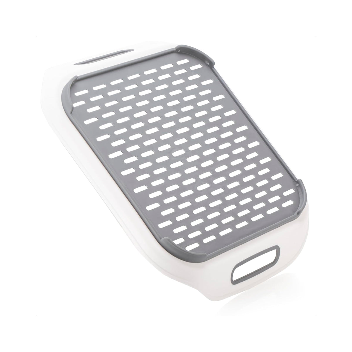 Bandeja de Fregadero Antideslizante, Color Blanco y Gris