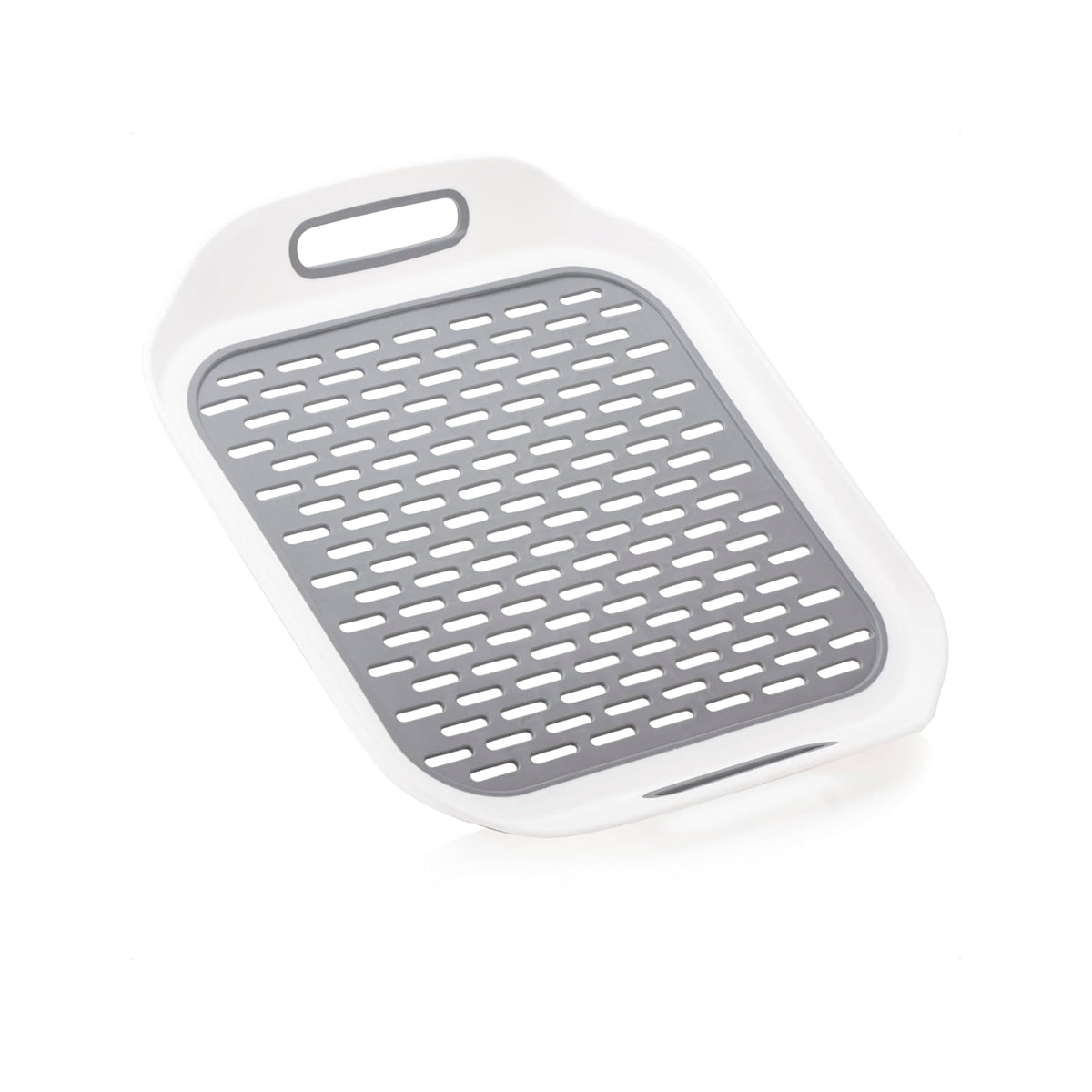 Bandeja de Fregadero Antideslizante, Color Blanco y Gris