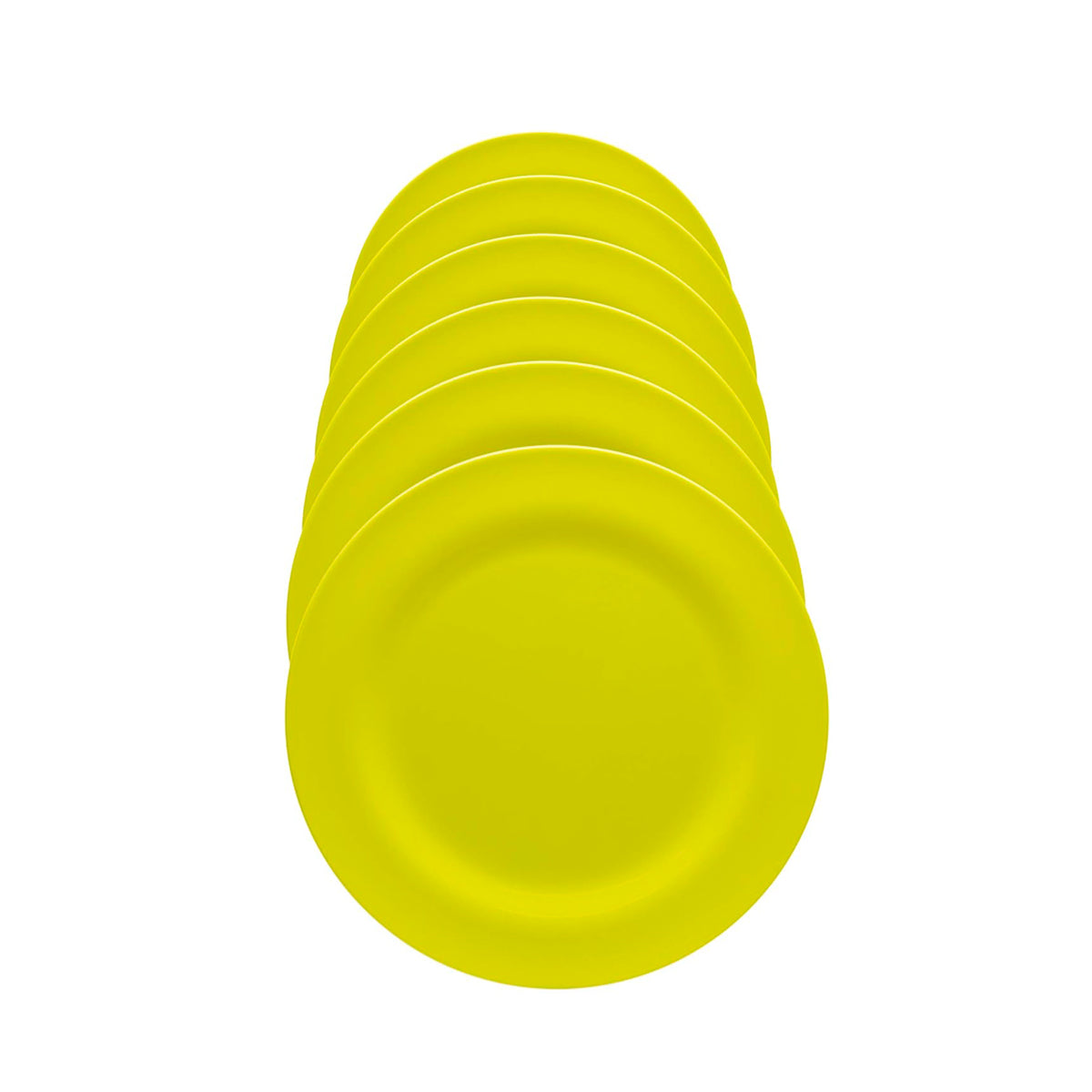 Plato de Servicio, Color Amarillo, 6 pzas