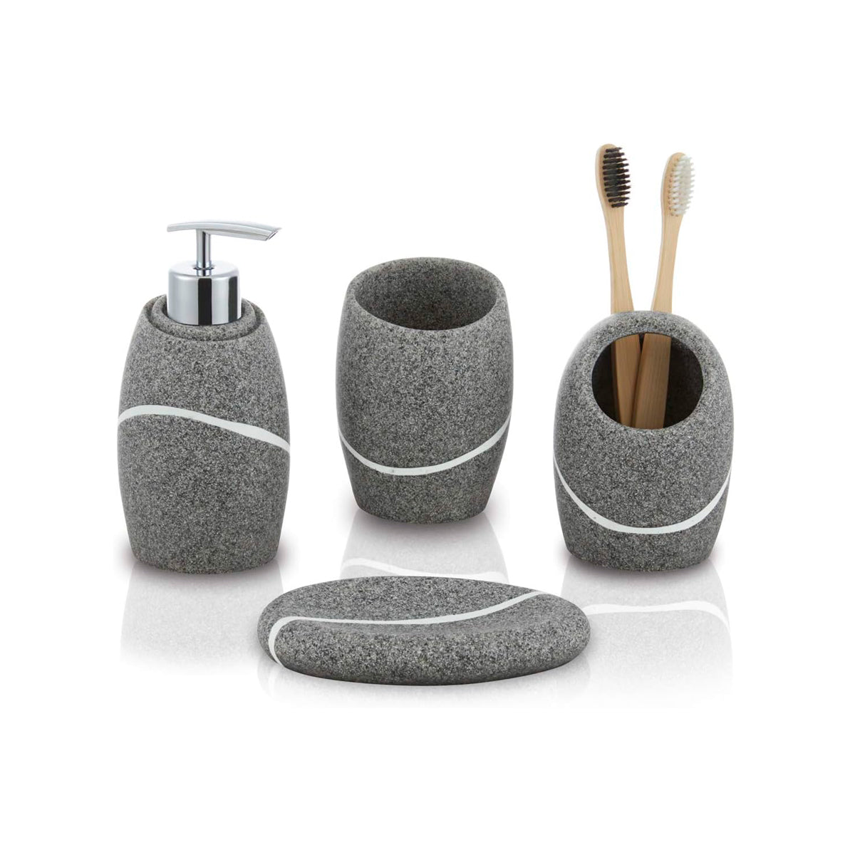 Juego de Accesorios de Baño, 4 pzas