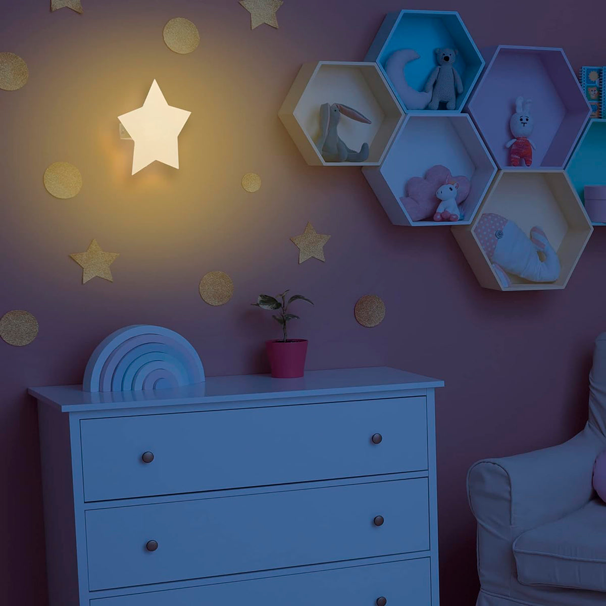 Lámpara de Pared en Forma de Estrella