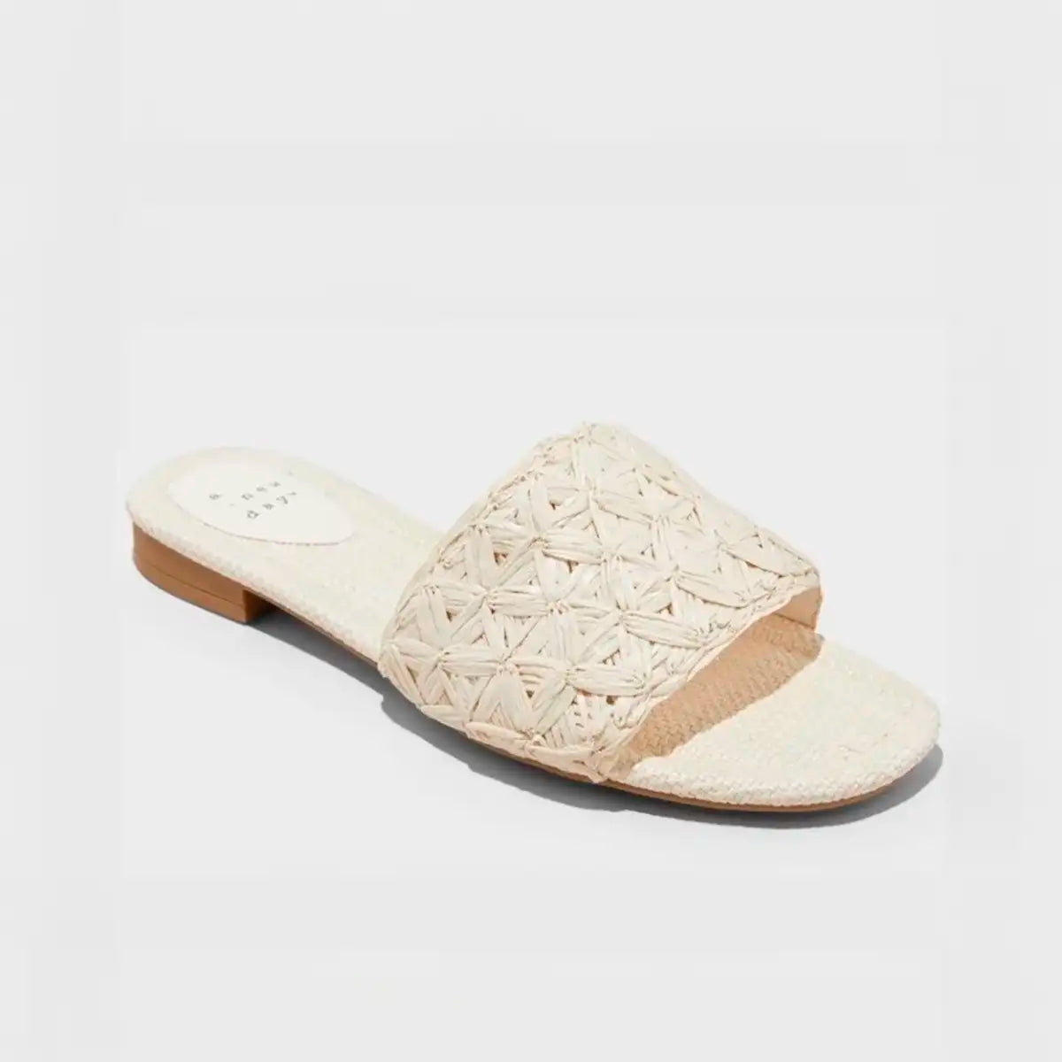 Sandalias Deslizantes de Rafia Tejida, Talla 11, A New Day