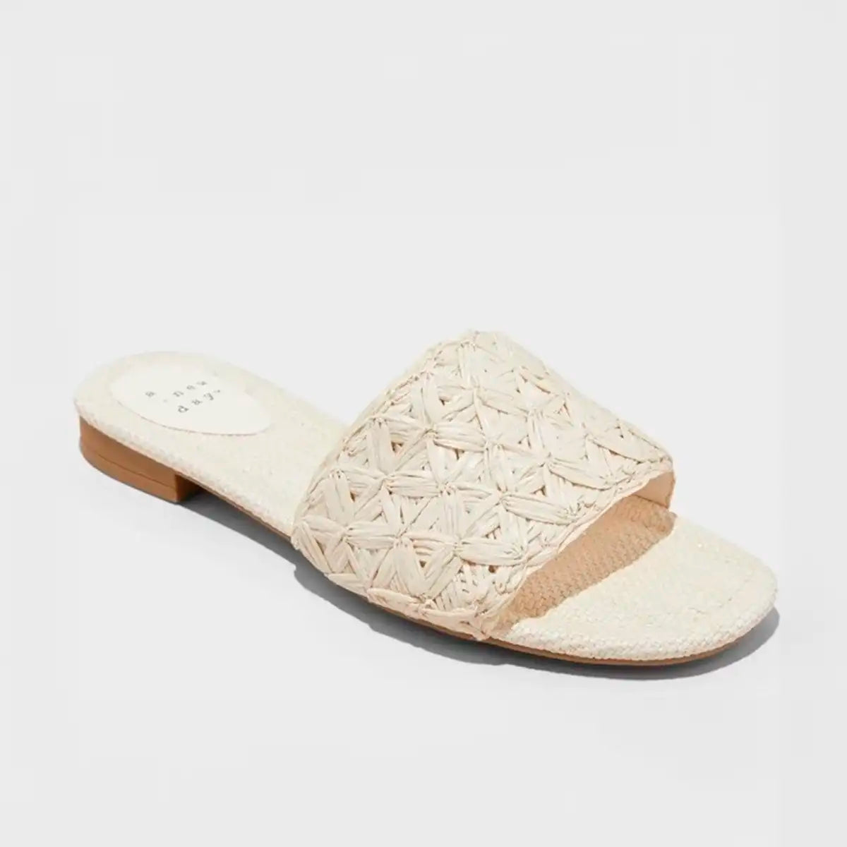 Sandalias Deslizantes de Rafia Tejida, Talla 9.5, A New Day
