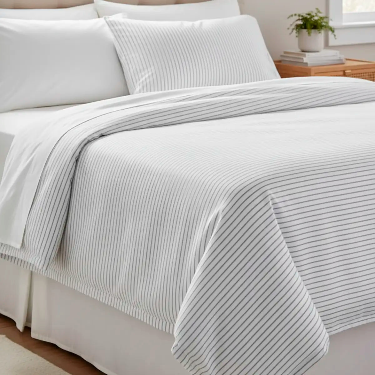 Juego de Sábanas de Microfibra, Matrimonial, Diseño Líneas, Room Essentials