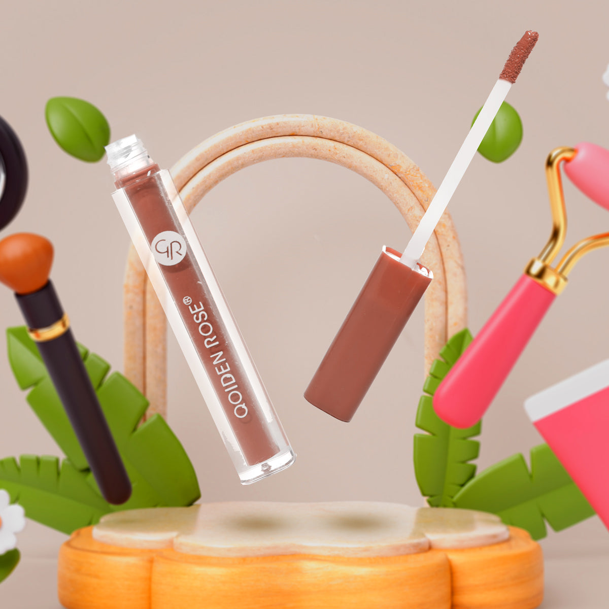 Labial Líquido Mate, Qoiden Rose, Nude Fuerte