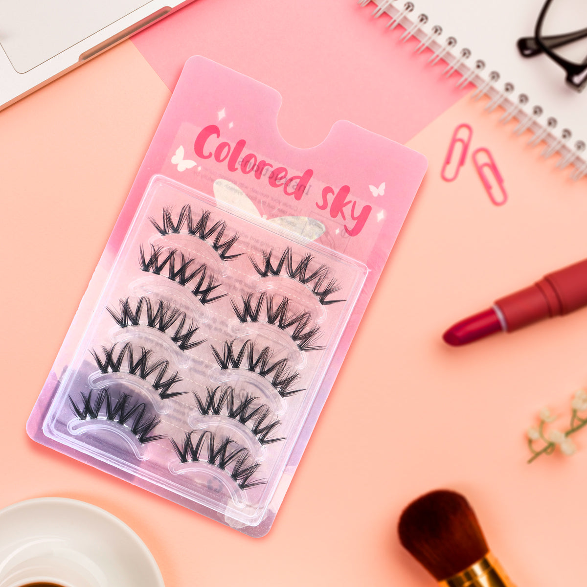 Pestañas Postizas, Paquete con 5 Pares, Efecto Muñeca