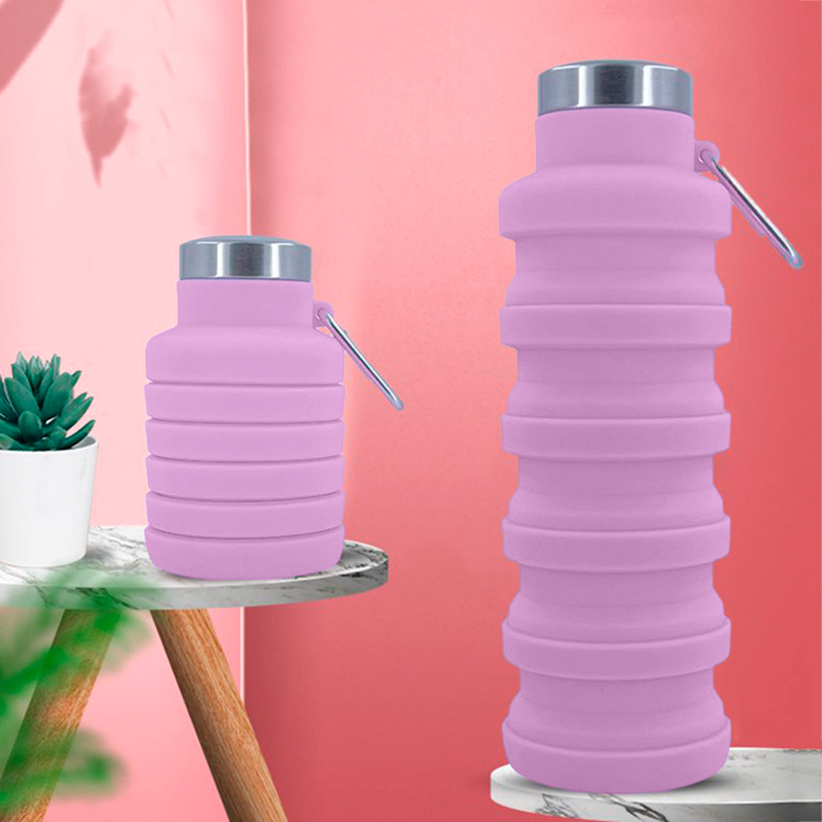 Botella de Agua Plegable, Color Púrpura
