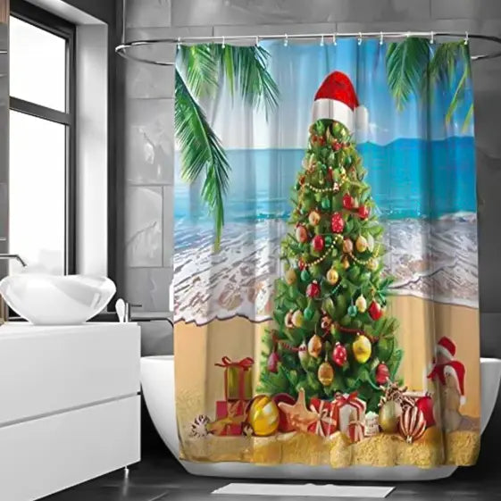 Cortina de Baño, Diseño Árbol de Navidad