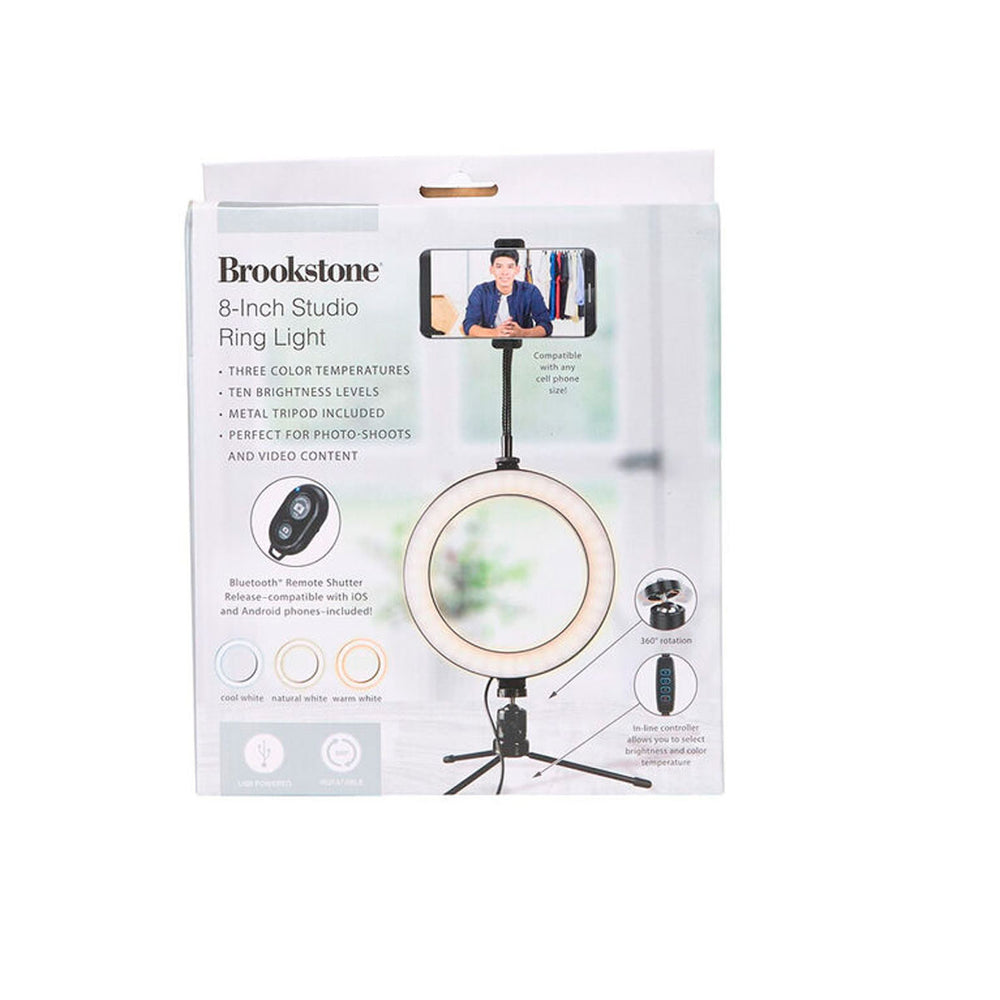 Anillo de luz de estudio con montaje, Brookstone