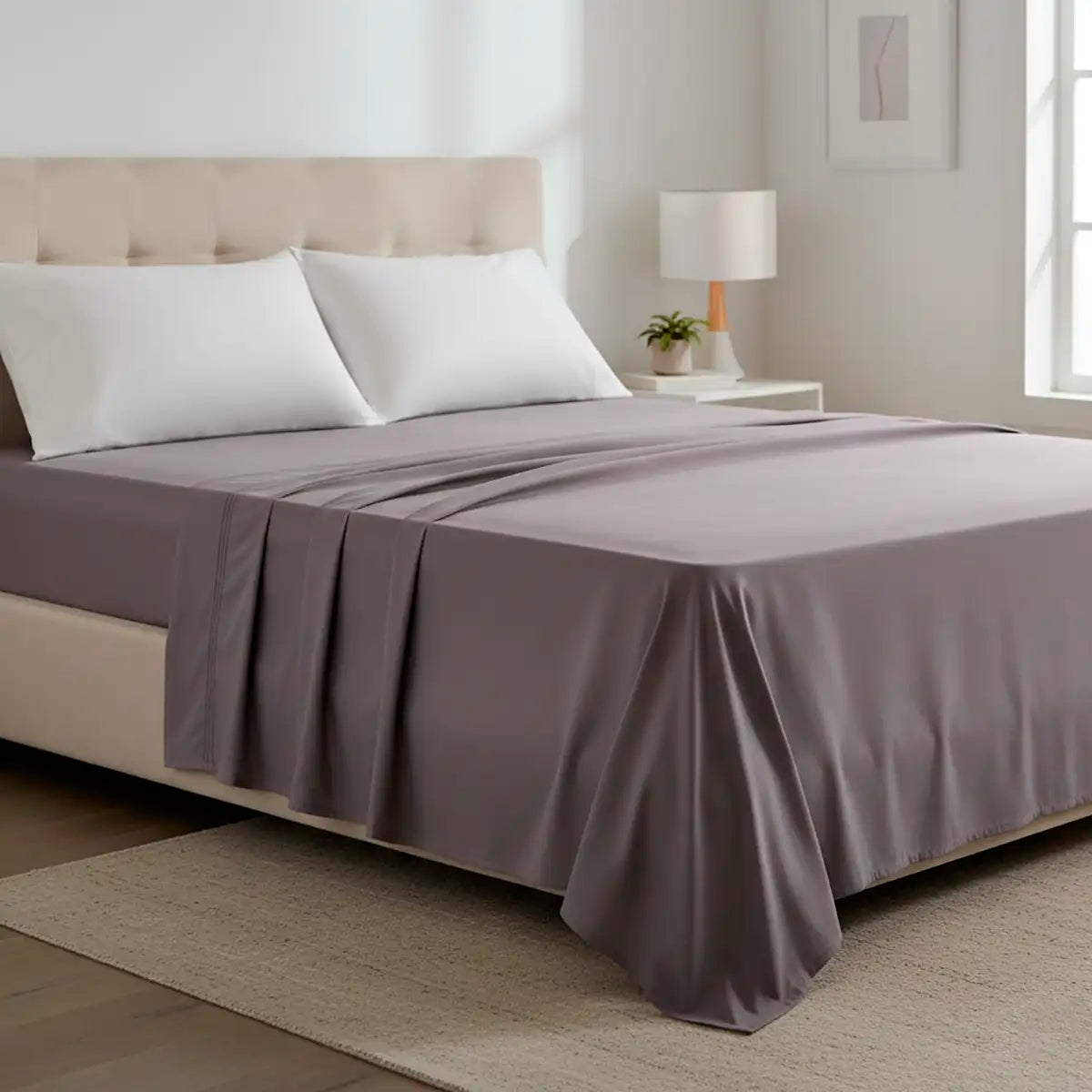 Sábana Plana 400 Hilos, Individual, Threshold