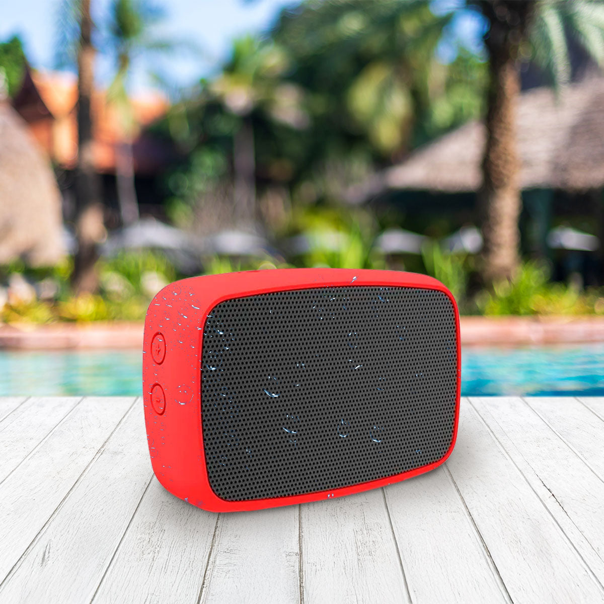Altavoz Inalámbrico Ematic Resistente al Agua, color Rojo