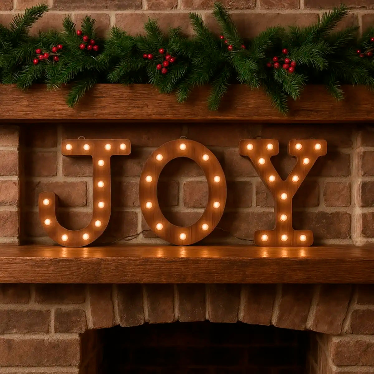 JOY, Letrero Iluminado con Bombillas LED, Wondershop