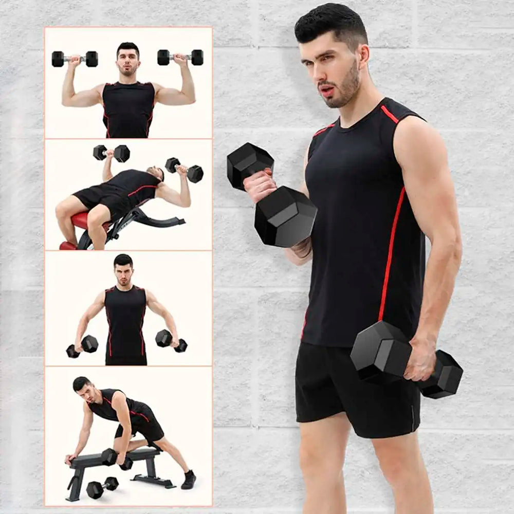 Par de Mancuernas Hexagonales, 10 lb