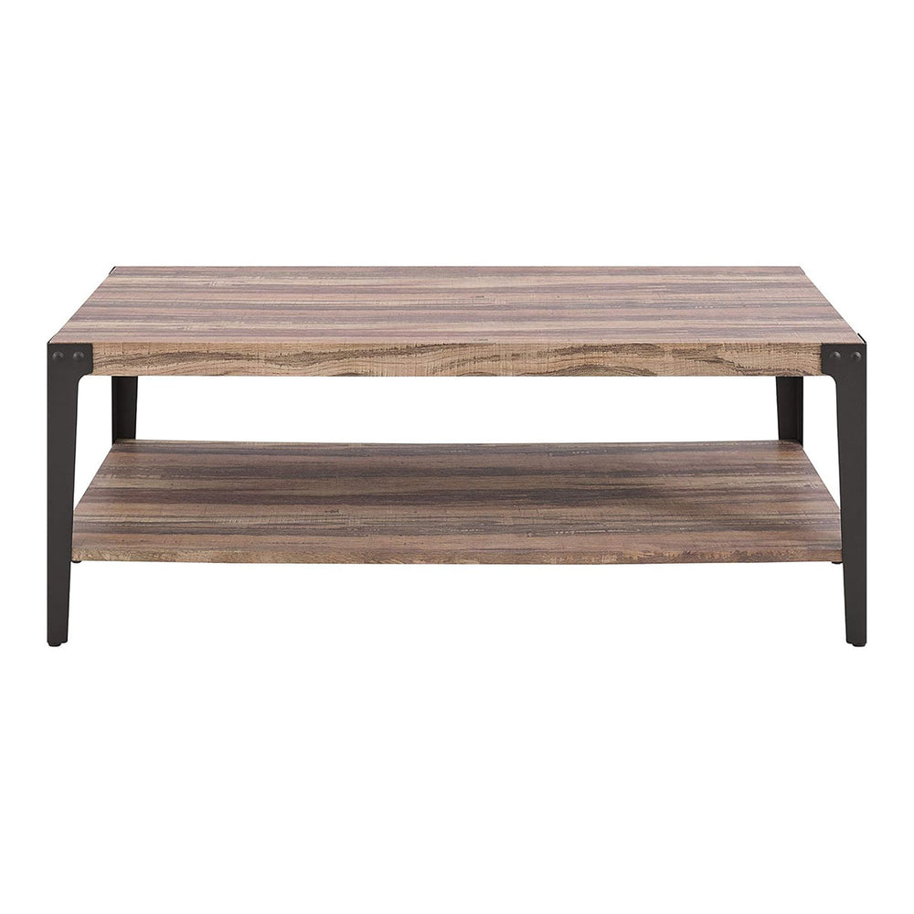 Mesa de Centro Decorativa, Acabado de Madera Envejecida