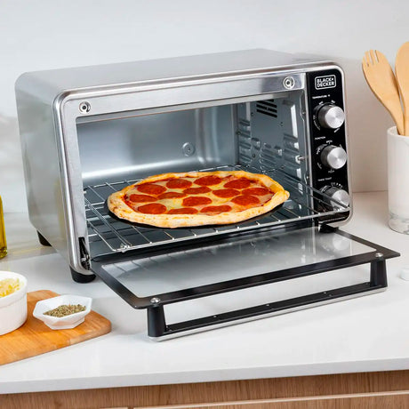 Horno Tostador con Freidora de Aire 6 Rebanadas, BLACK+DECKER
