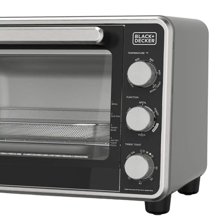 Horno Tostador con Freidora de Aire 6 Rebanadas, BLACK+DECKER