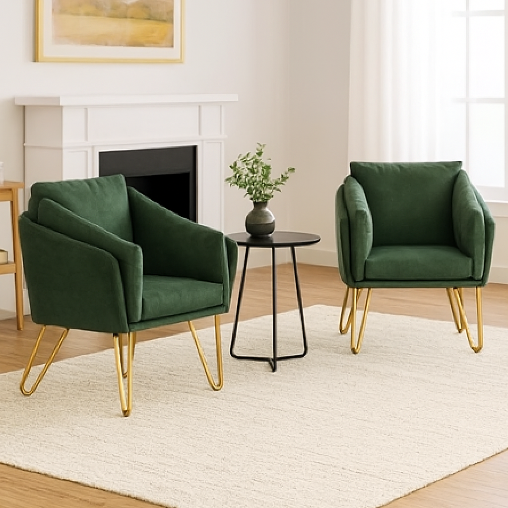 Set de 2 Sillas para Exterior, Color Verde, Threshold