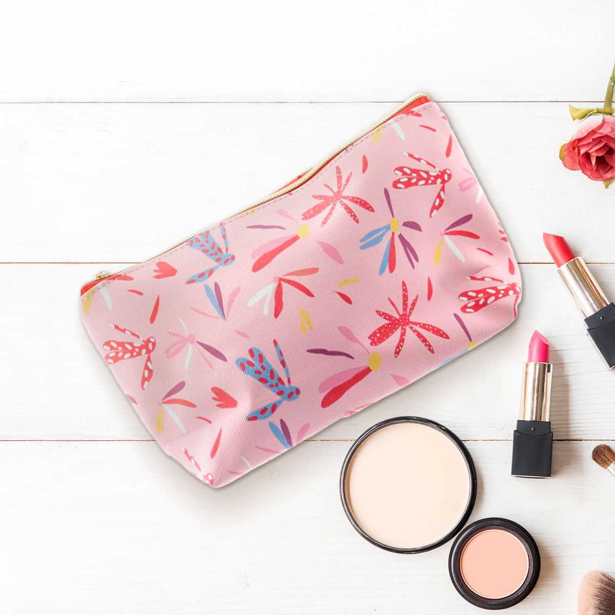 Cosmetiquera, Diseño Flores de Colores, Inkanto