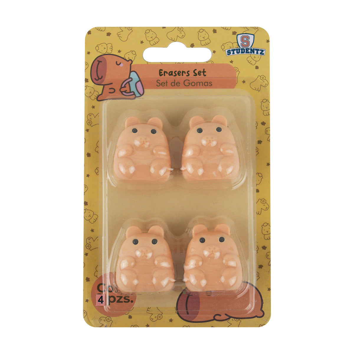 Set de 2 Gomas en Forma de Capibara