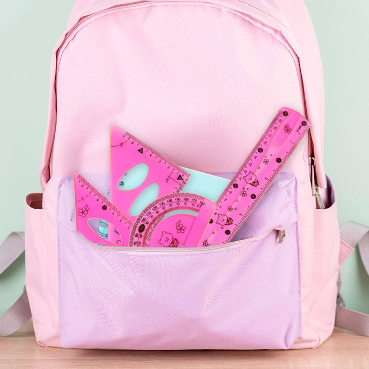 Juego Geométrico, Color Rosa, 4 pzas