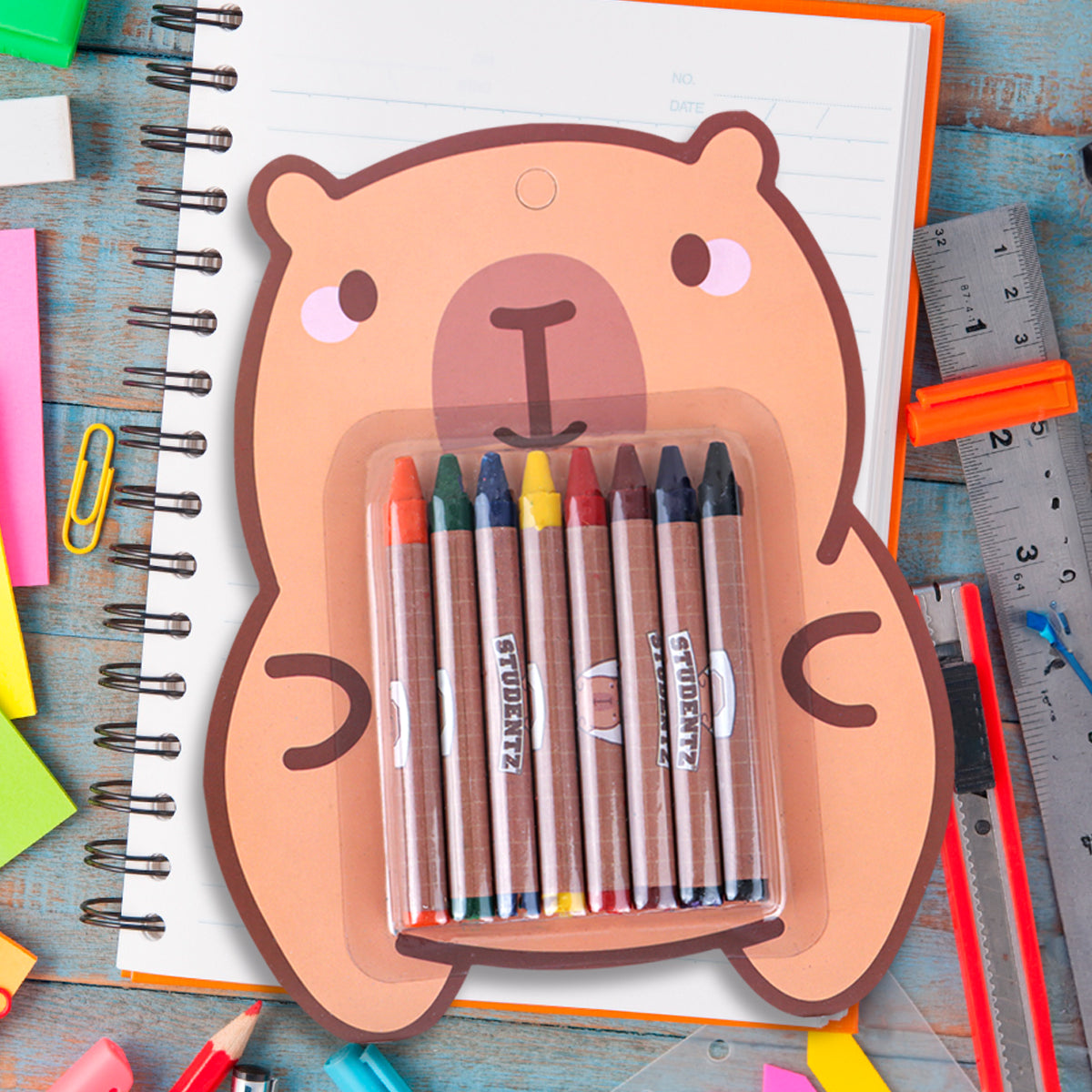 Crayones Capibara, 8 pzas