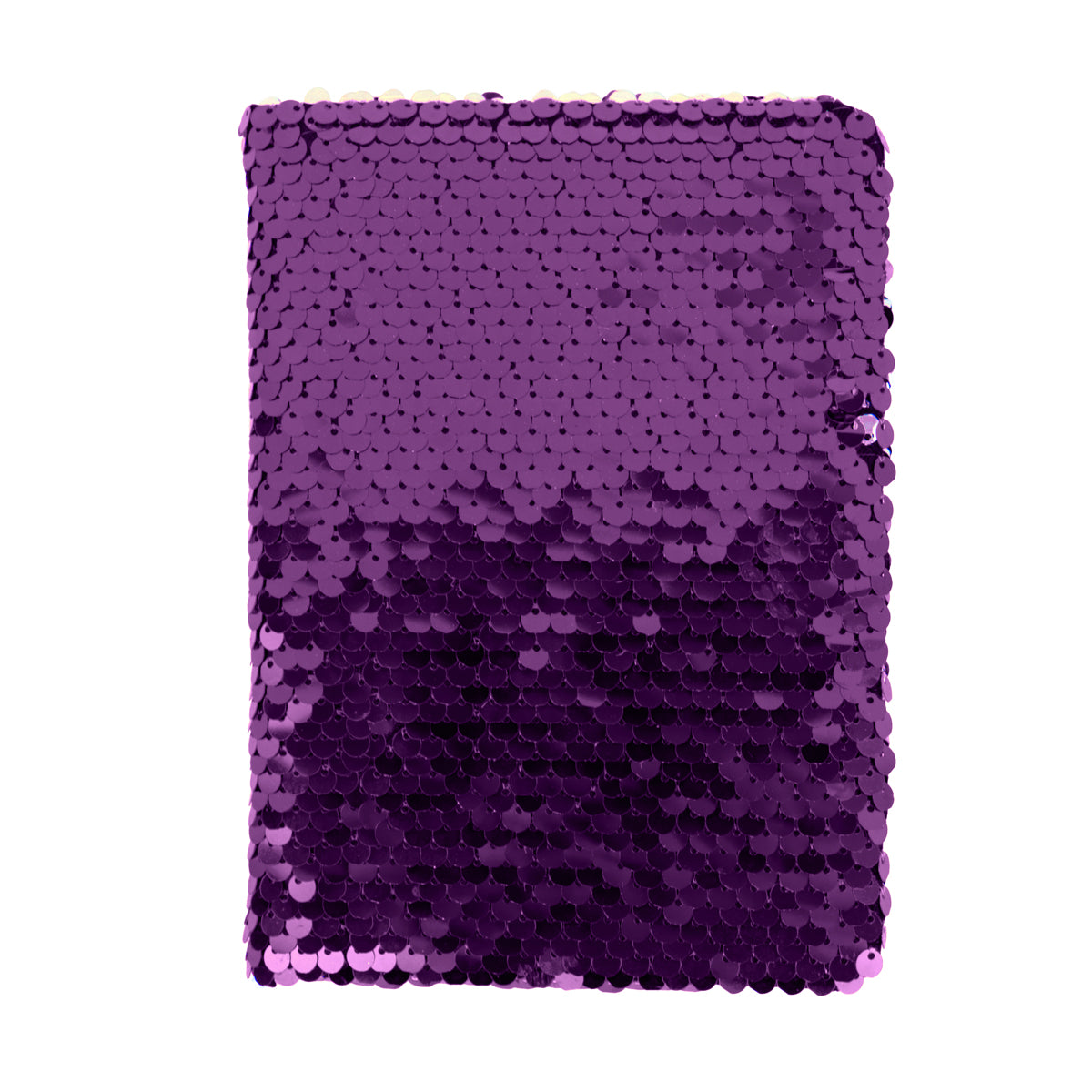 Cuaderno Lentejuelas, Doble Vista, Color Morado