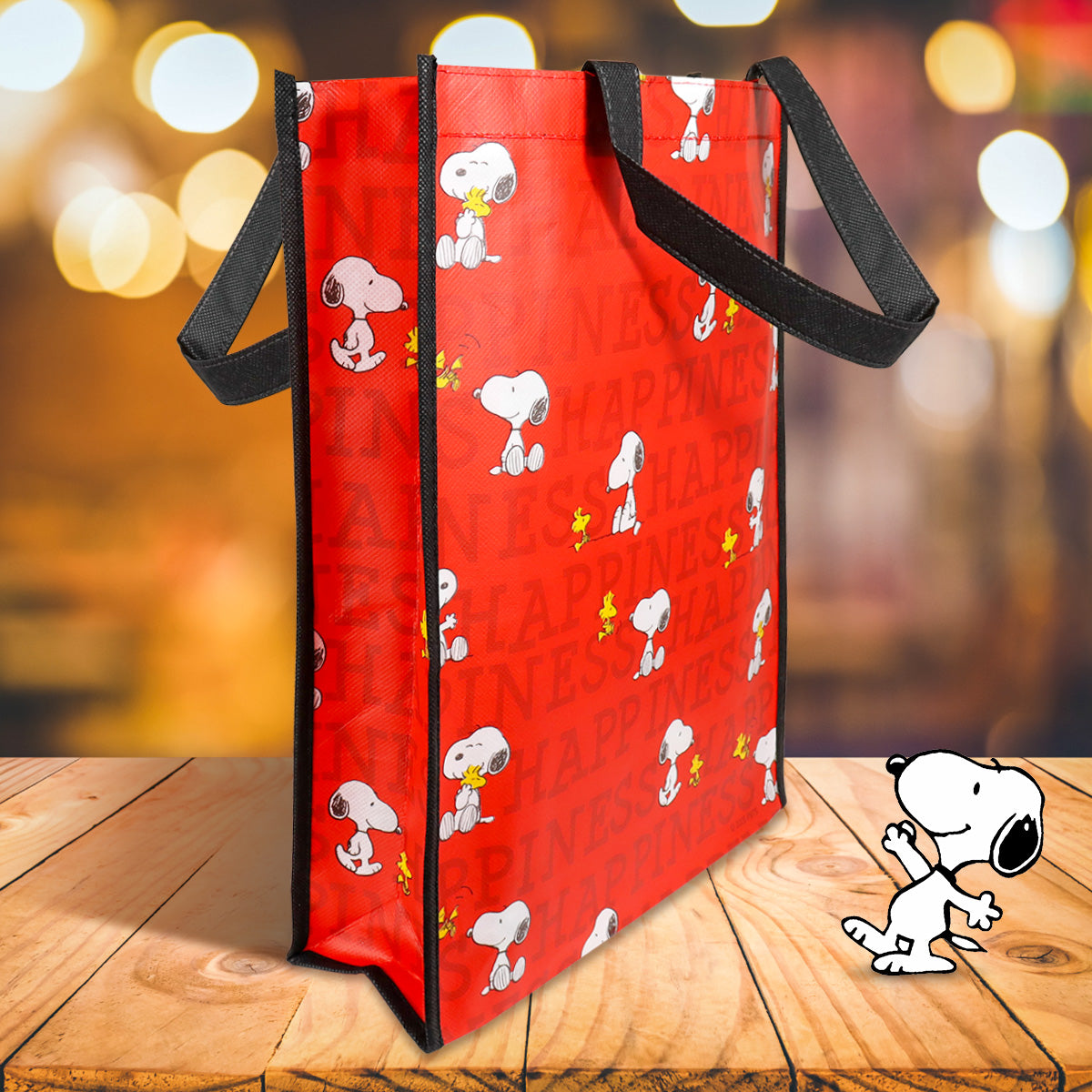 Bolsa Ecológica Peanuts, Color Rojo