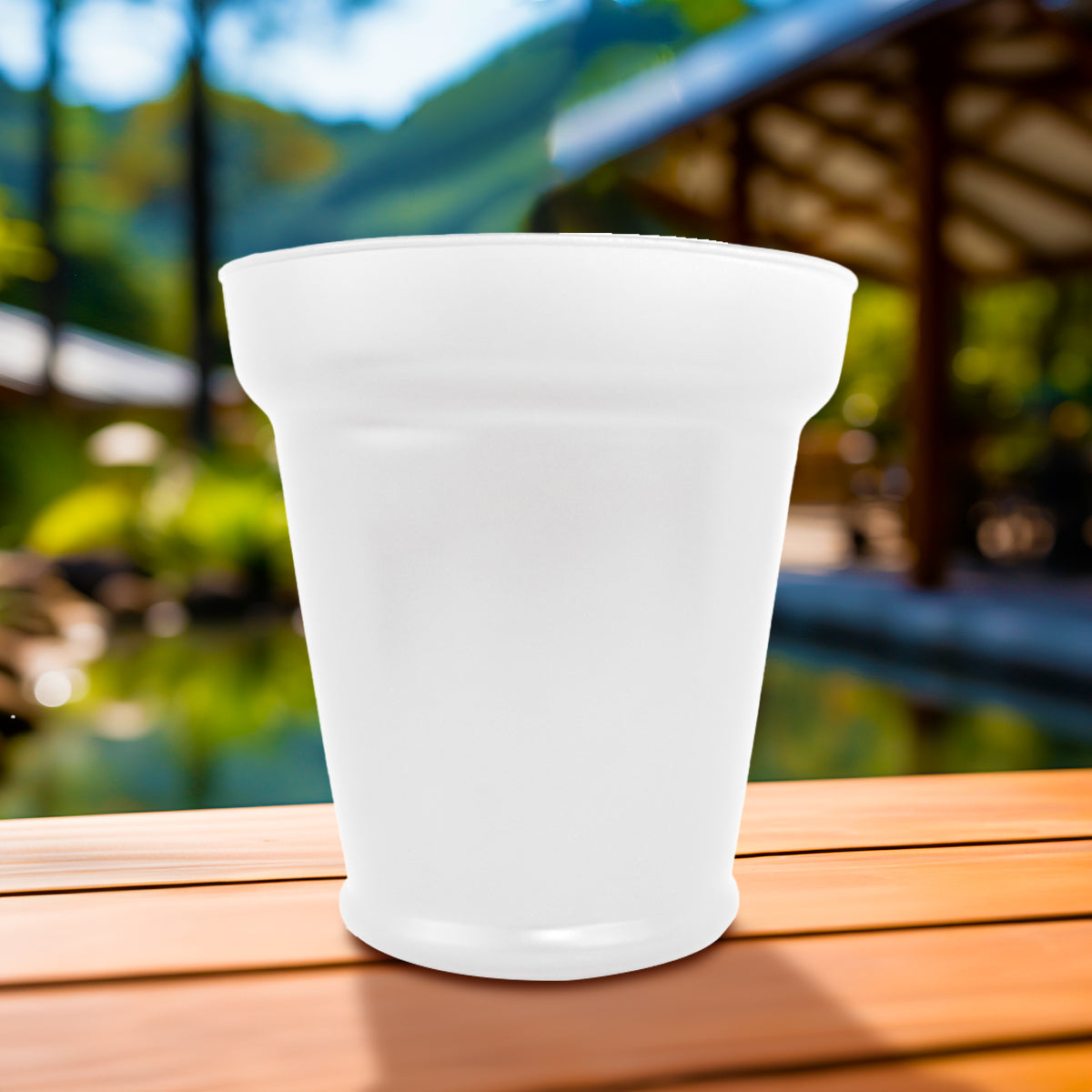 Maceta de Cristal, Color Blanco