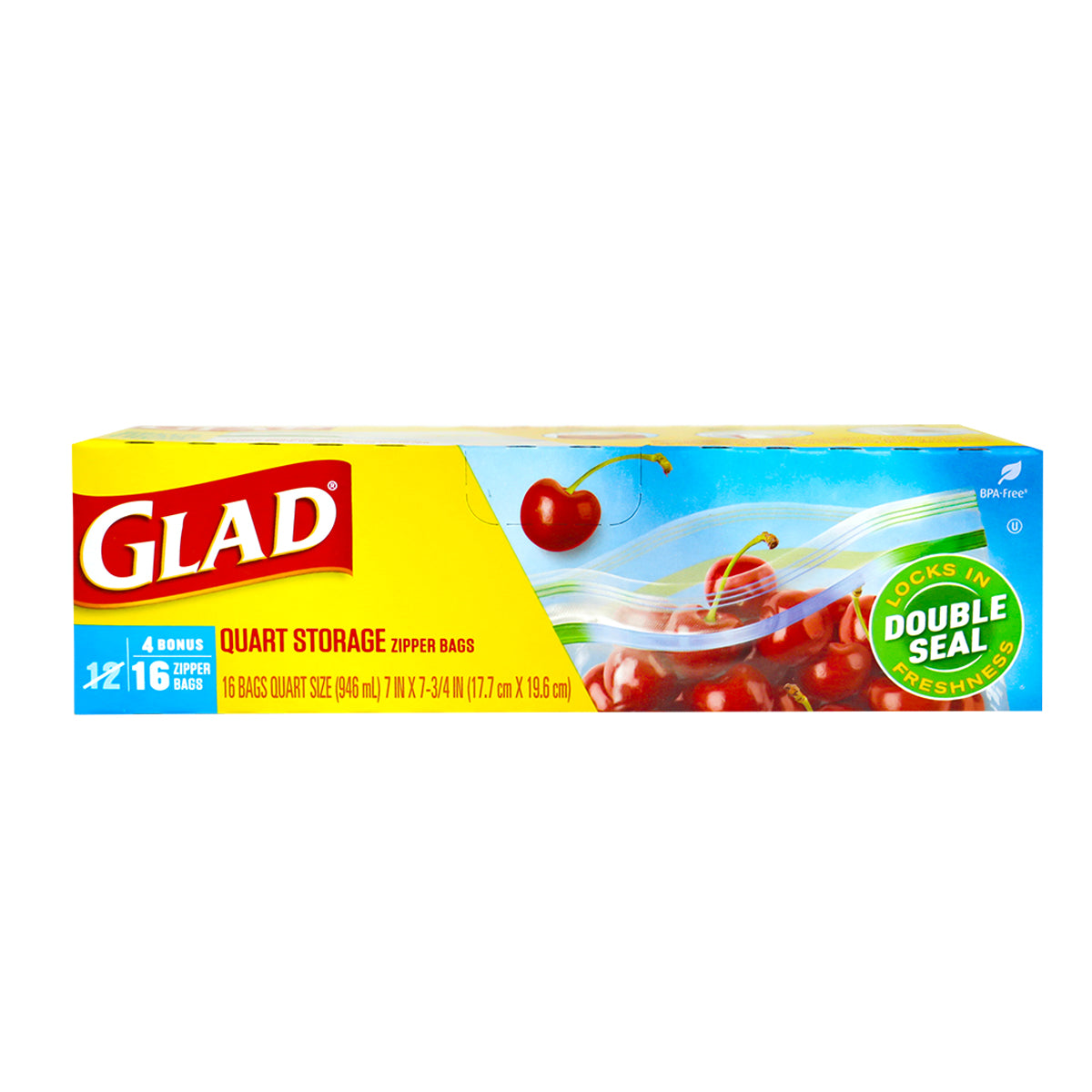 Bolsas de Plástico con Cierre Hermético, Glad, 16 pzas