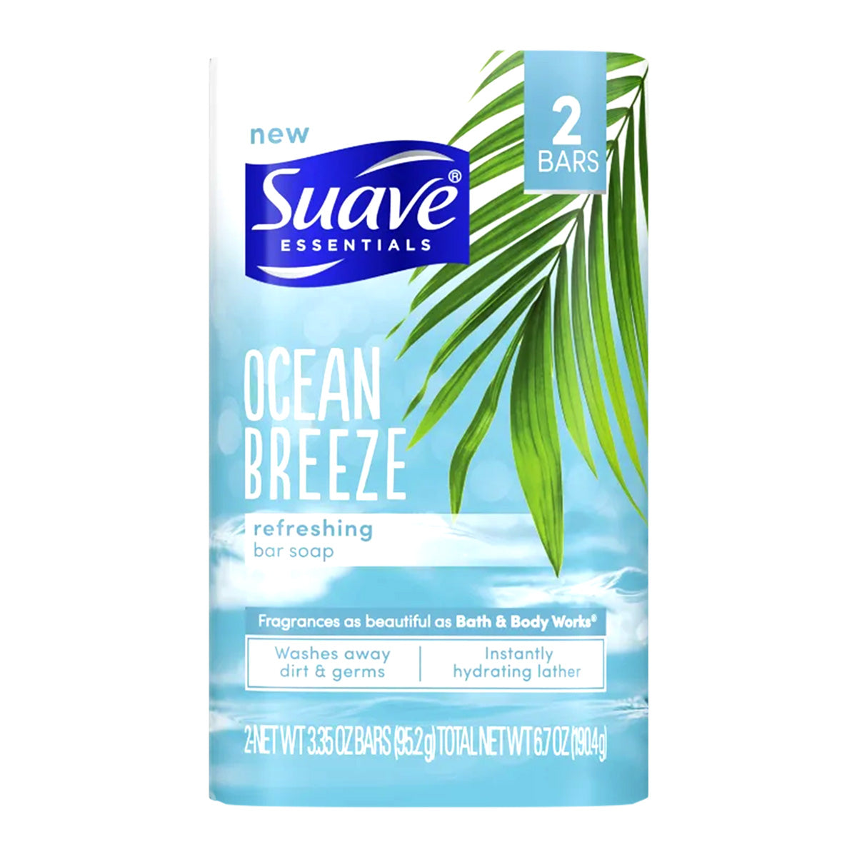 Jabón, Brisa de Océano, Suave Essentials, 2 Barras