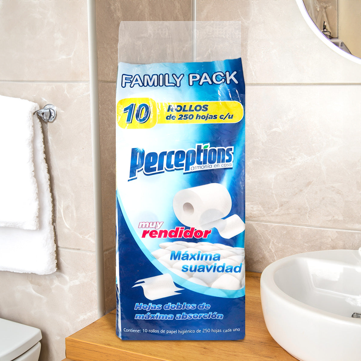 Papel Higiénico Perceptions, 10 Rollos