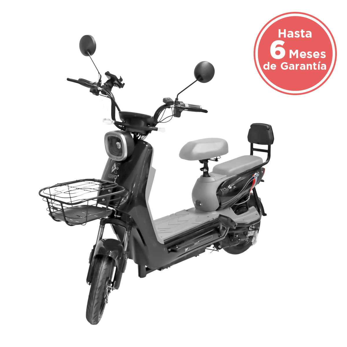 Bicicleta Eléctrica Negro con Gris Kiwo KL 800