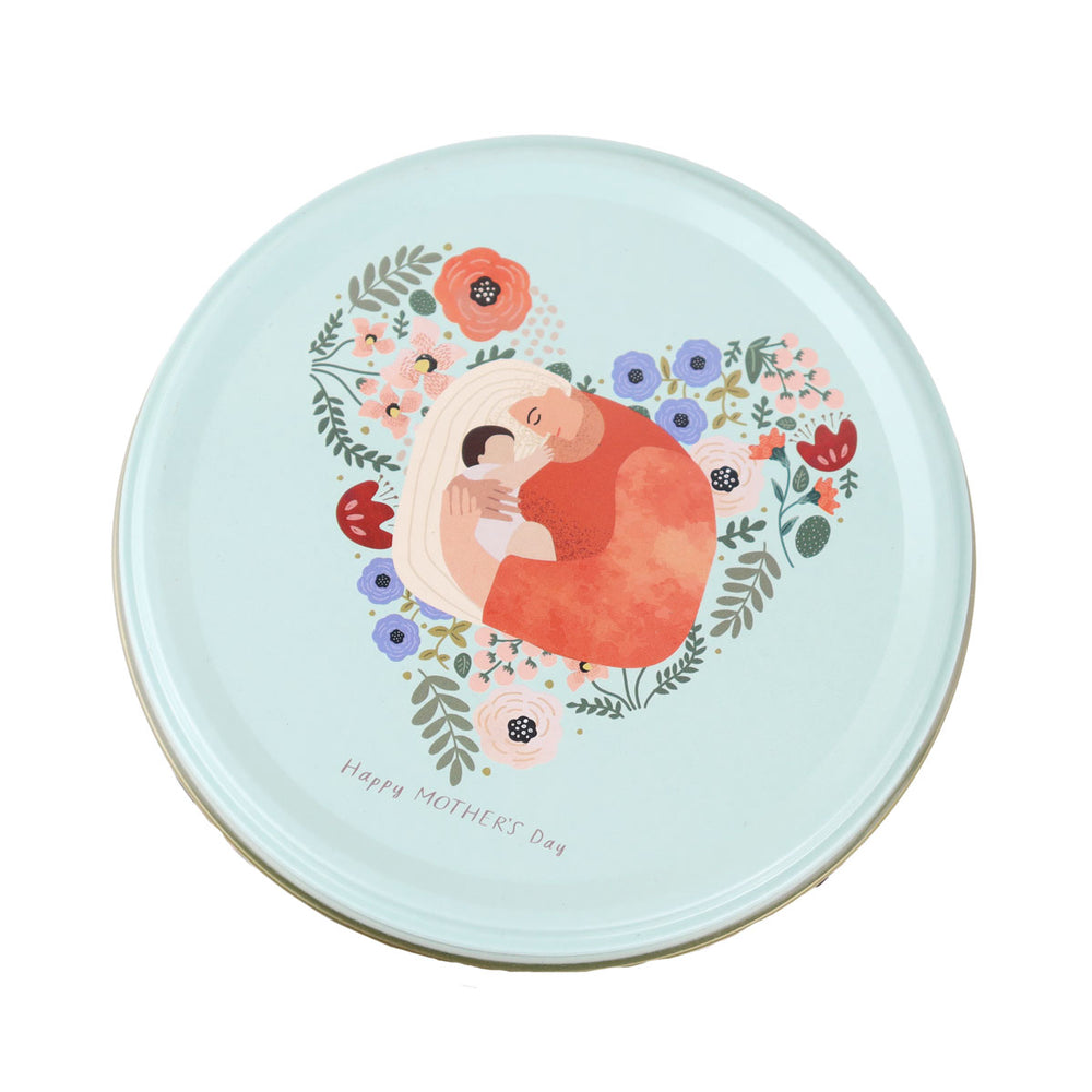 Caja de Galletas de Mantequilla "Happy Mother's Day", Diseño Corazón, 115 gr