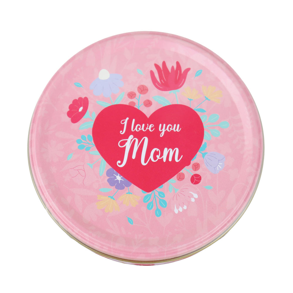 Caja de Galletas de Mantequilla "I Love You Mom" Color Rosa, 115 gr
