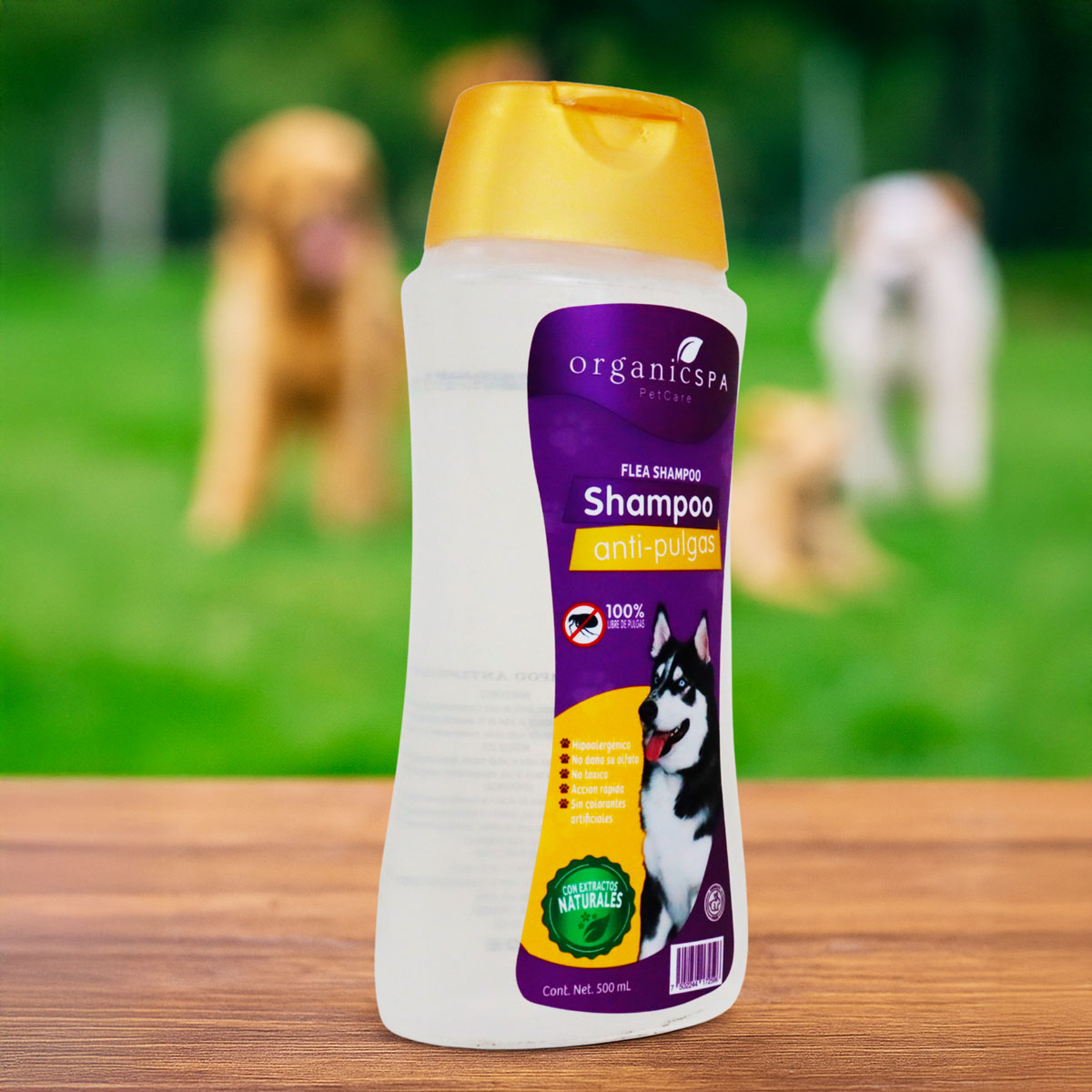 Shampoo Antipulgas para Mascotas, 500 ml