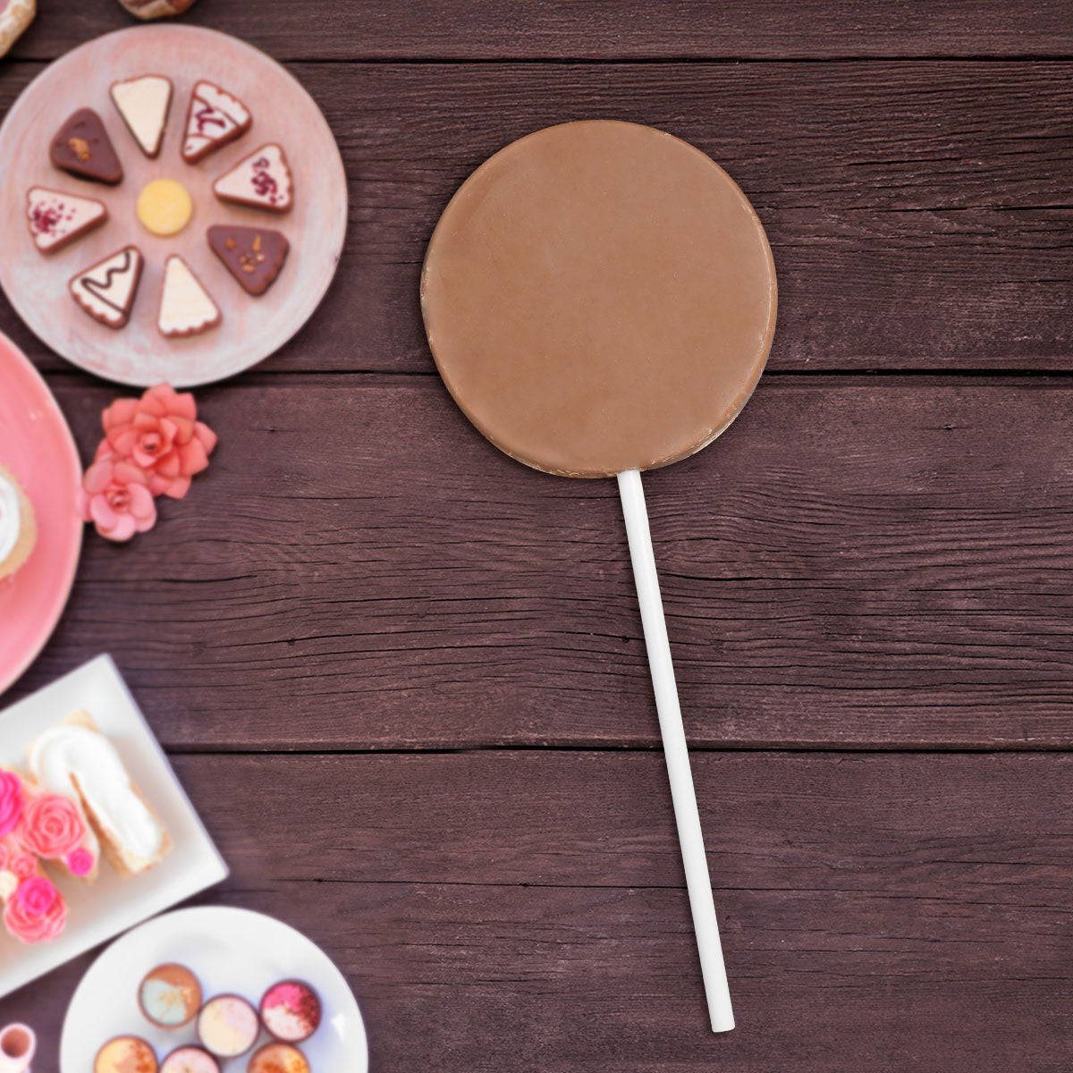 Medalla de Chocolate, "I love you mom", Color Rosa