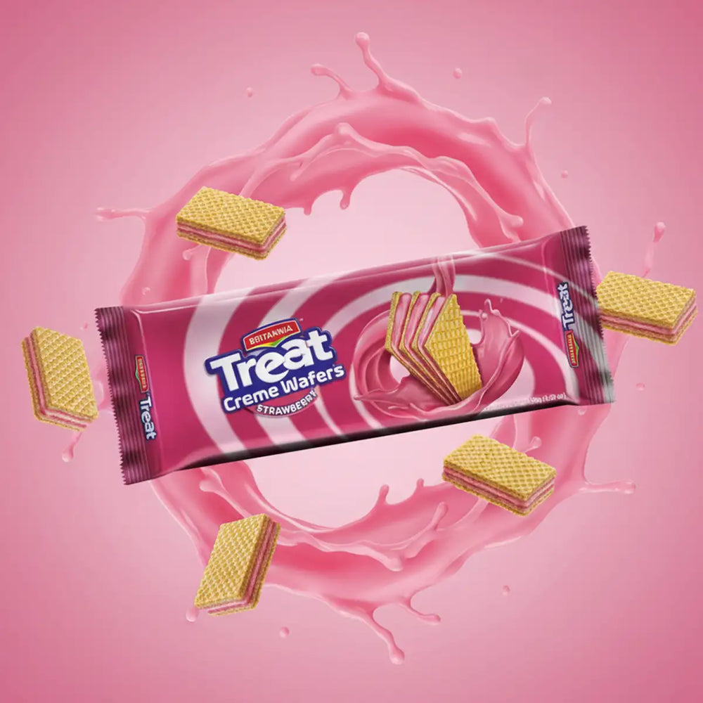 Galletas Britannia Treat Wafer Fresa, 150 g