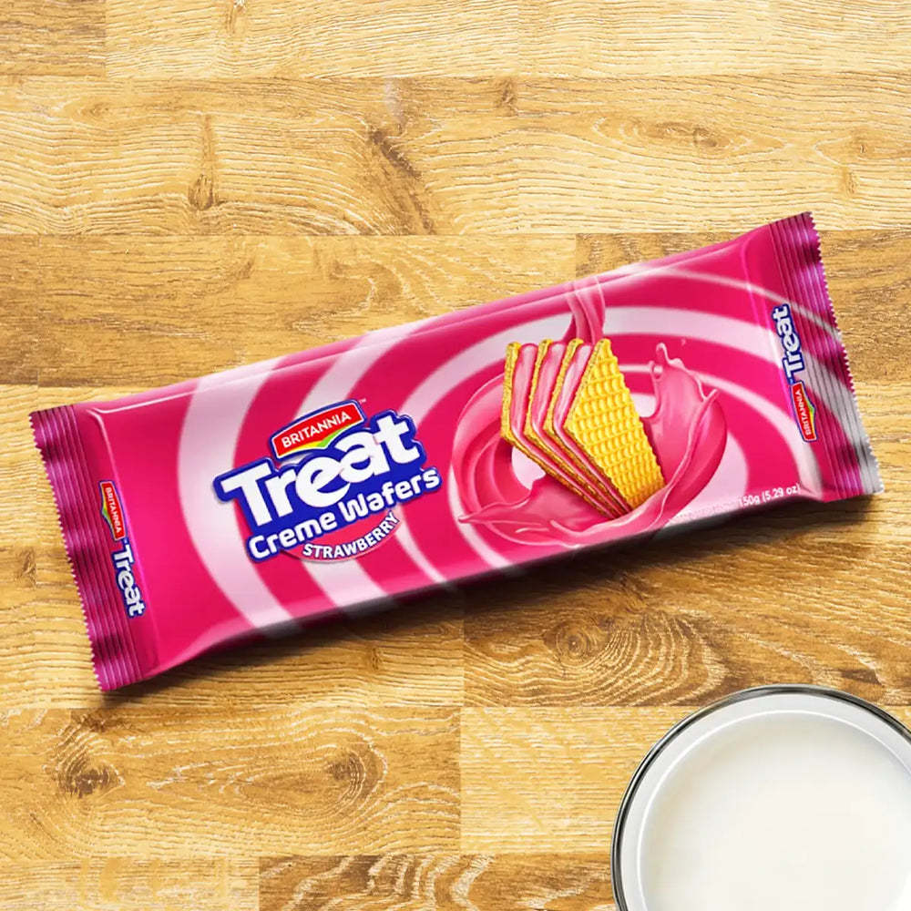Galletas Britannia Treat Wafer Fresa, 150 g