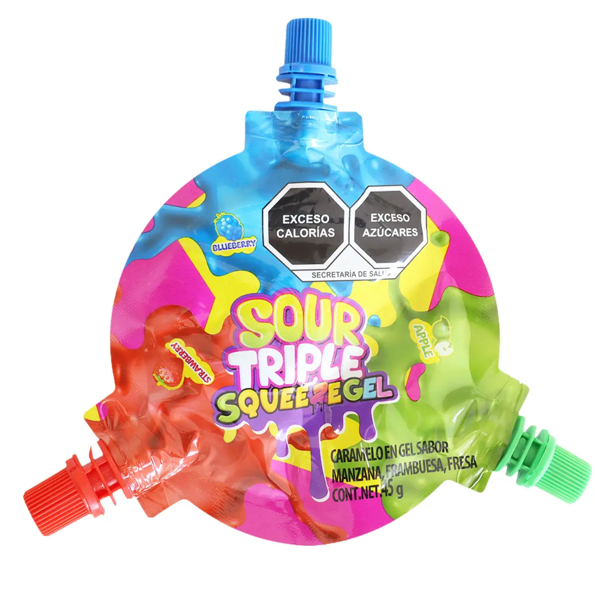 Caramelo Ácido en Gel de Sabores, 45 gr