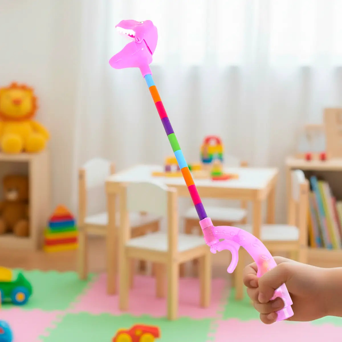 Dinosaurio Mordelón con Dulces, Color Rosa