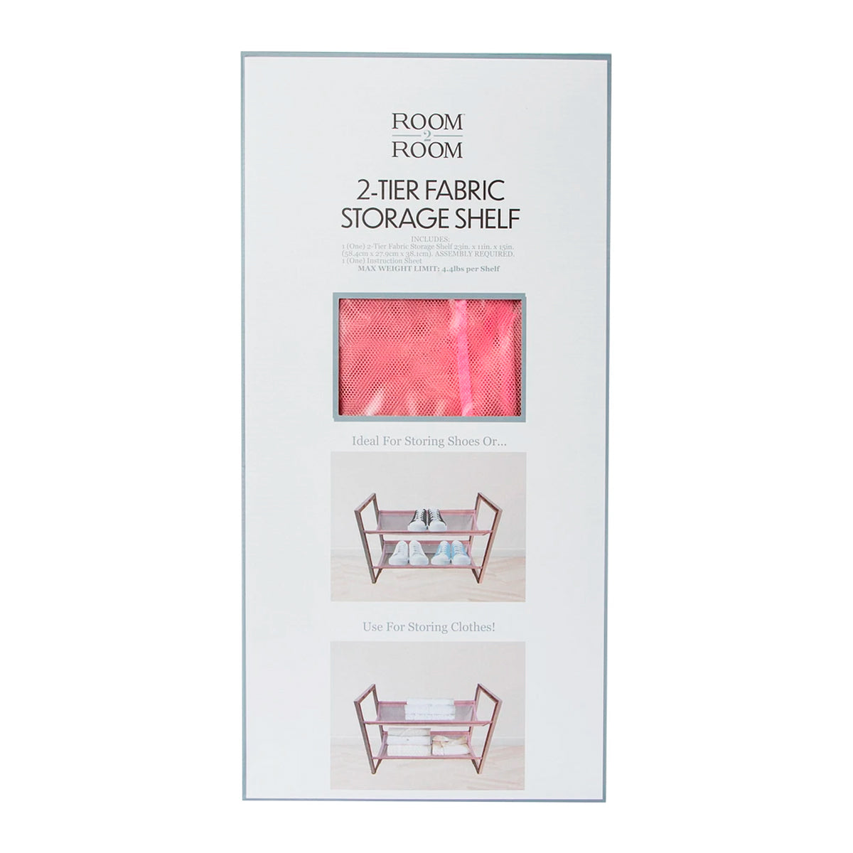 Estante de Almacenamiento de Tela de 2 Niveles, Room2Room