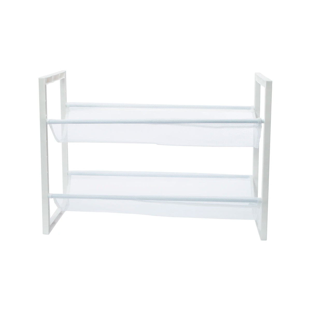 Estante de Almacenamiento de Tela de 2 Niveles, Room2Room, Color Blanco