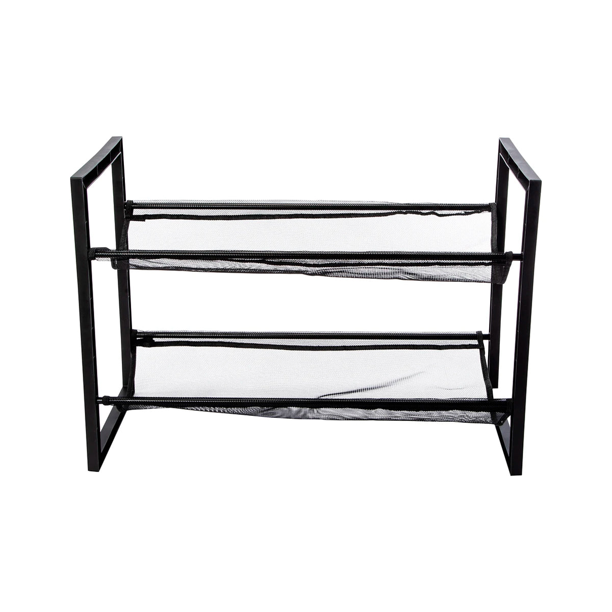 Estante de Almacenamiento de Tela de 2 Niveles, Room2Room, Color Negro