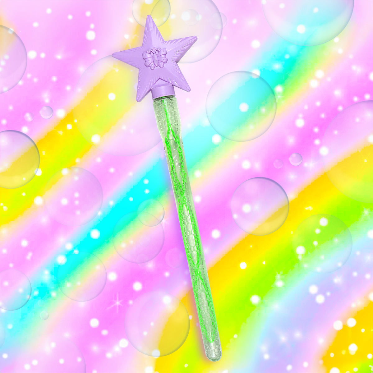 Vara de Burbujas, Estrella, Color Morado