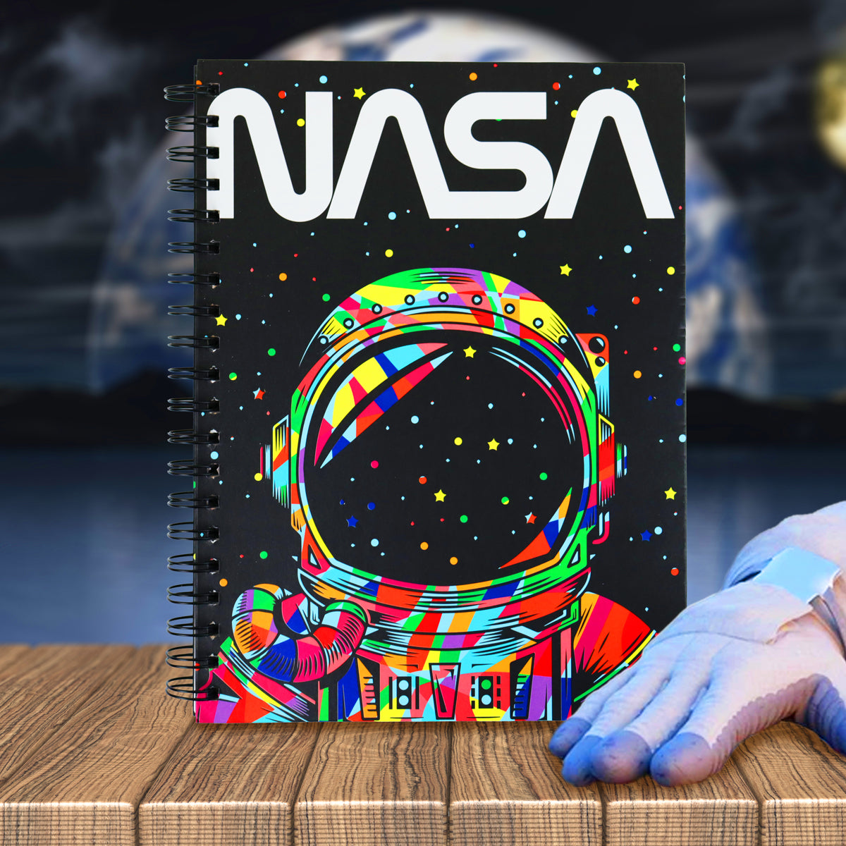 Cuaderno Espiral, Astronauta Colores, NASA, 100 hojas