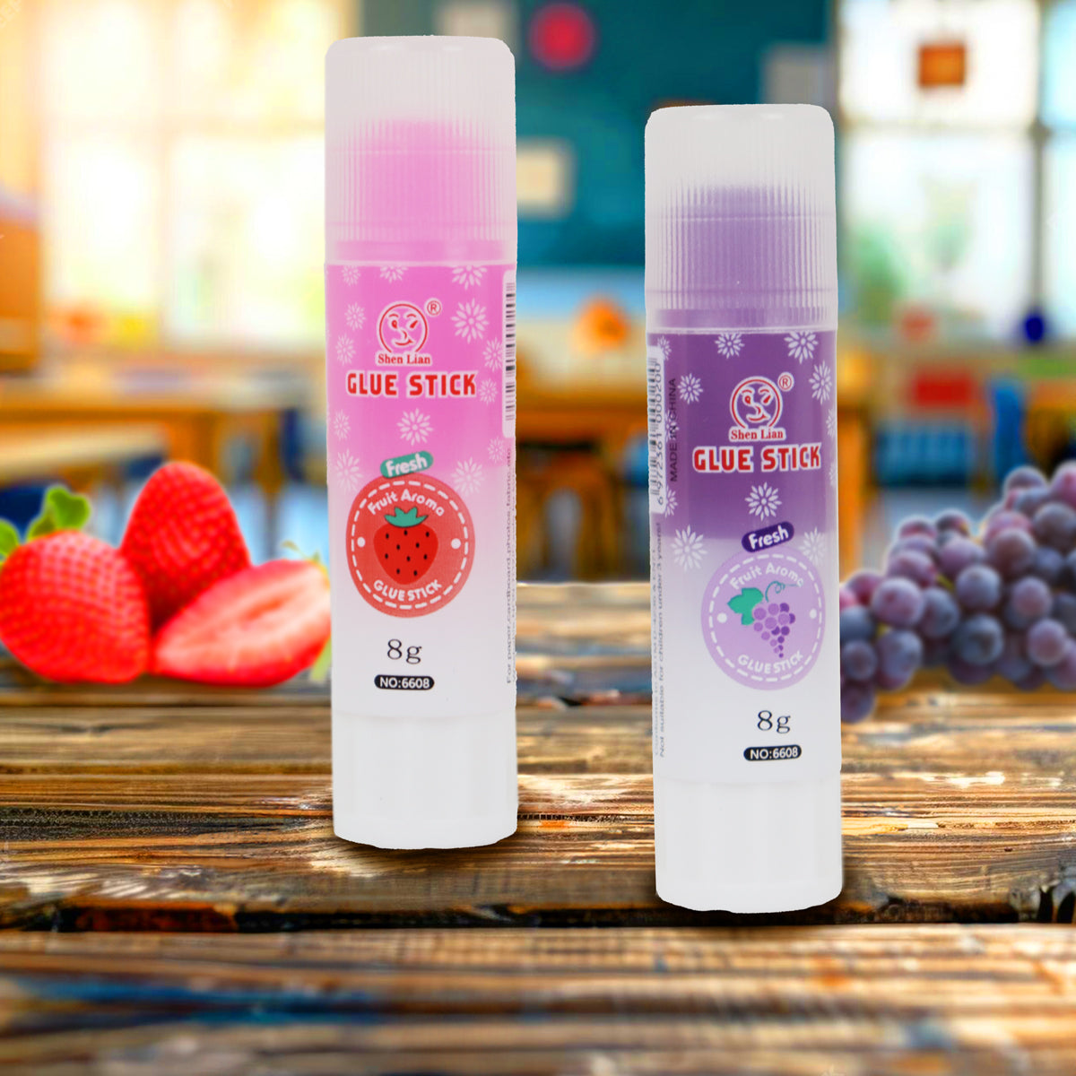 Lápiz Adhesivo con Aroma, 2 pzas