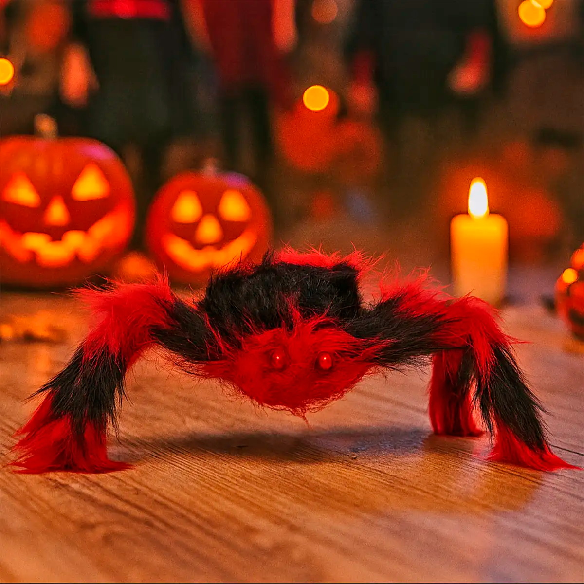 Araña Gigante, Decoración Halloween, Color Naranja