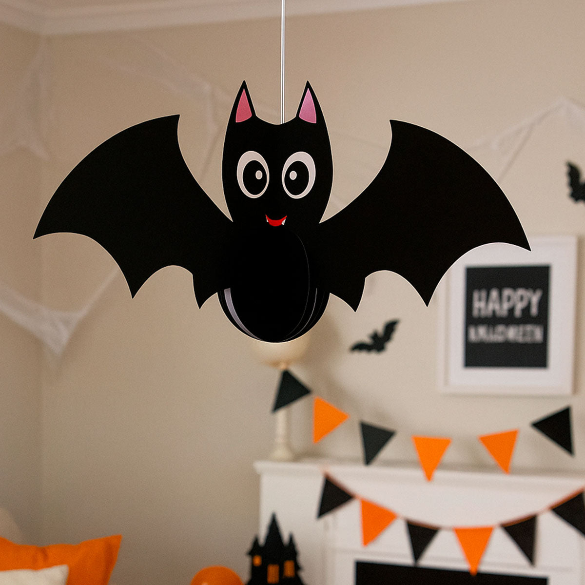 Murciélago, Decoración Colgante de Papel