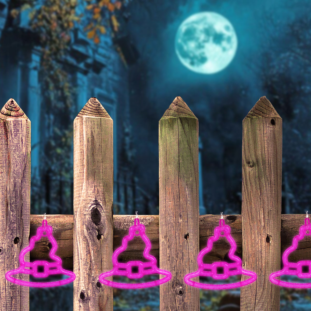 Luces en Forma de Sombrero Bruja